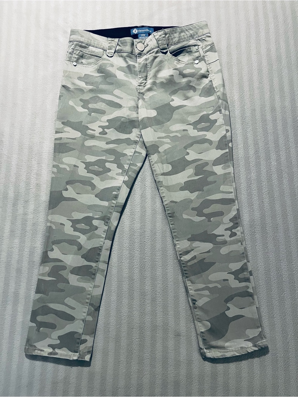 Democracy Men’s Slim Straight Green Grey Camo Jeans